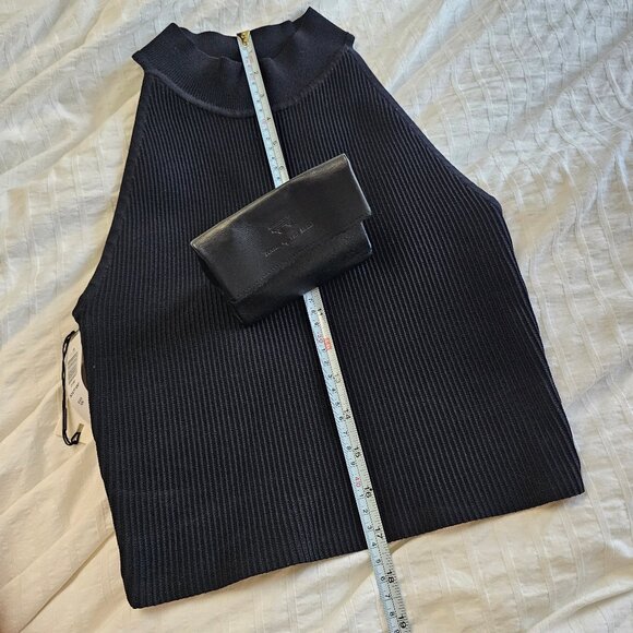 Aritzia Babaton Sculpt Knit Halter Top - 2021 - Black - Sz S - NWT - Picture 9 of 12